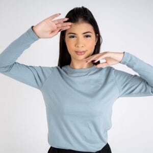 Básica manga longa feminina