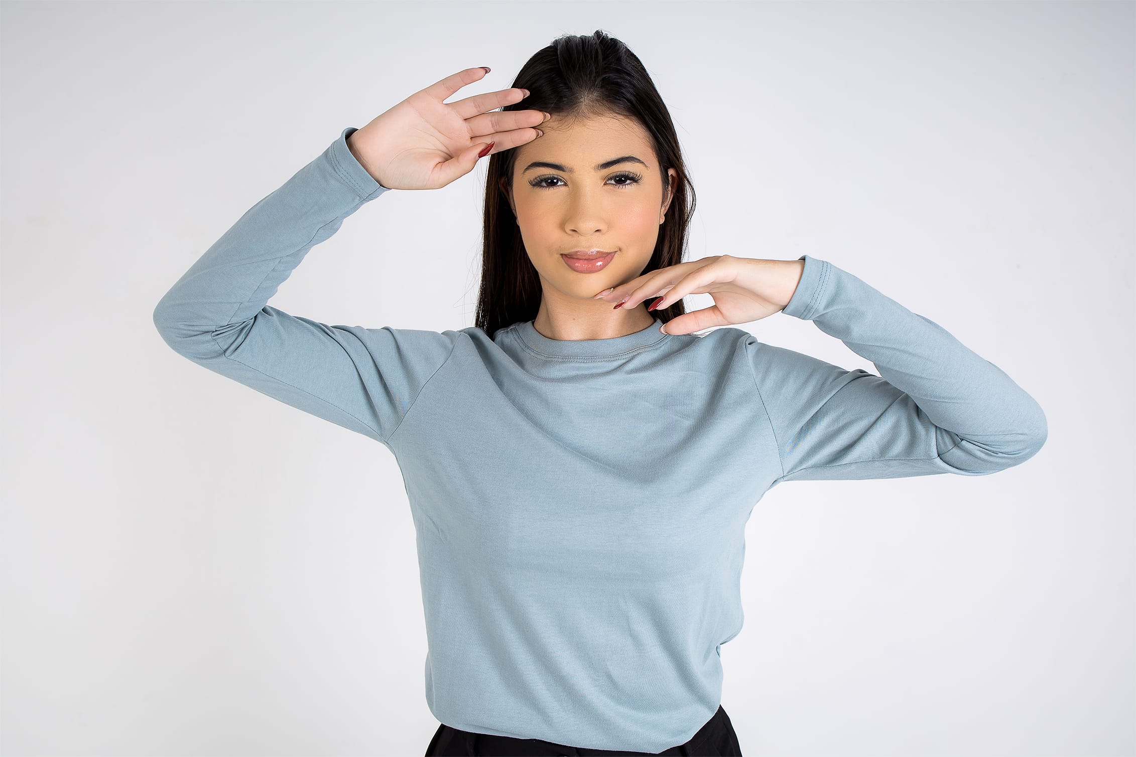 Básica manga longa feminina