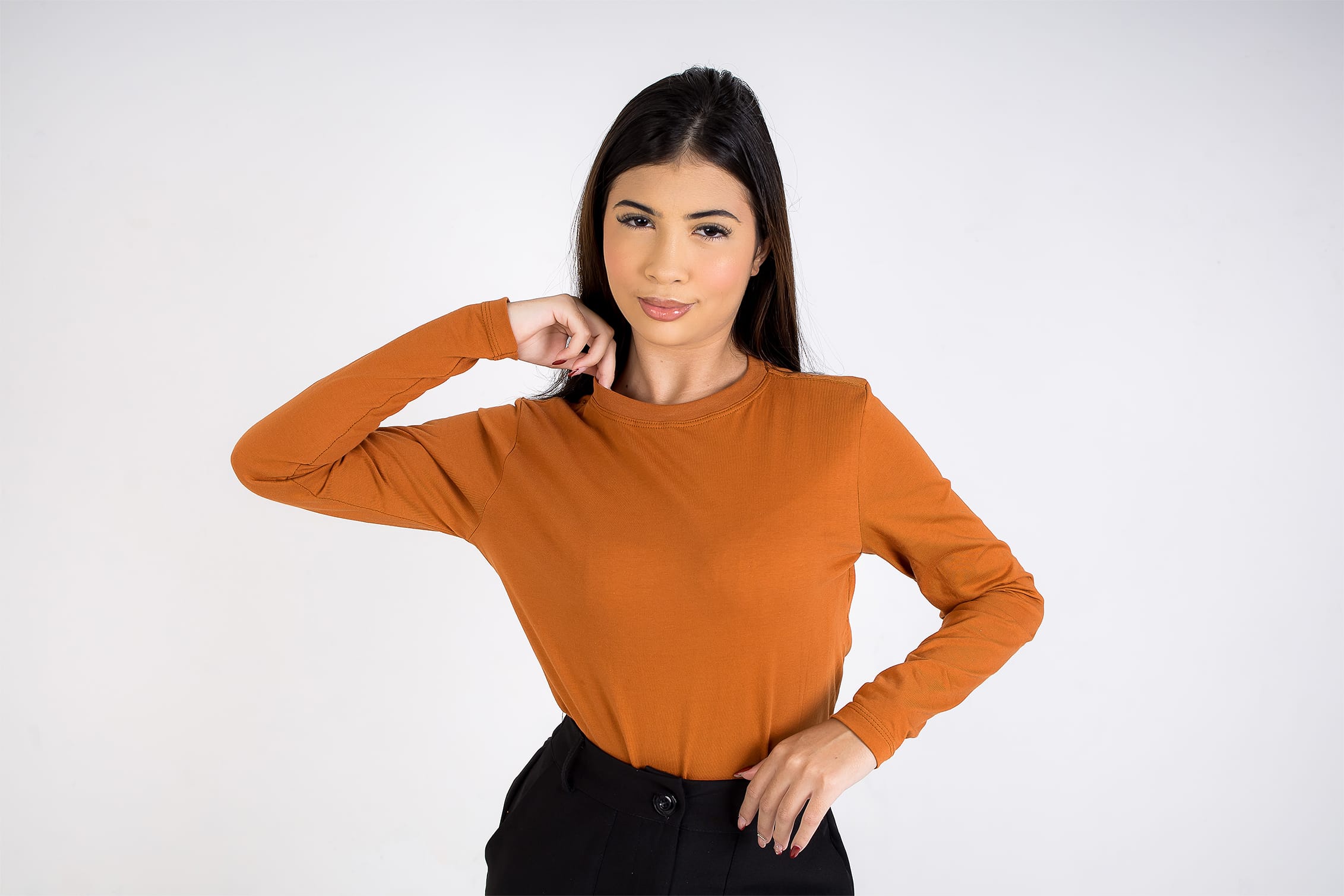 Básica manga longa feminina - Imagem 2